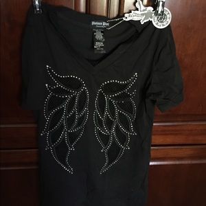 Ladies cutout wings top